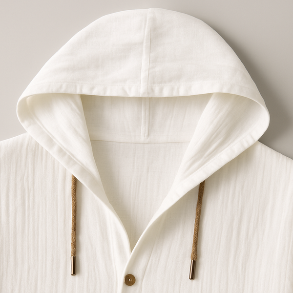 Marino Linen Hooded Shirt